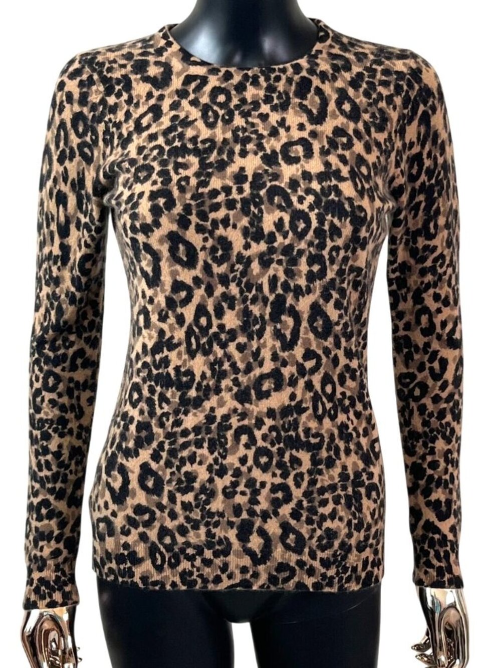 Charter Club 100% Cashmere Leopard Print Sweater Medium